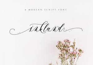 Inkland script font 1