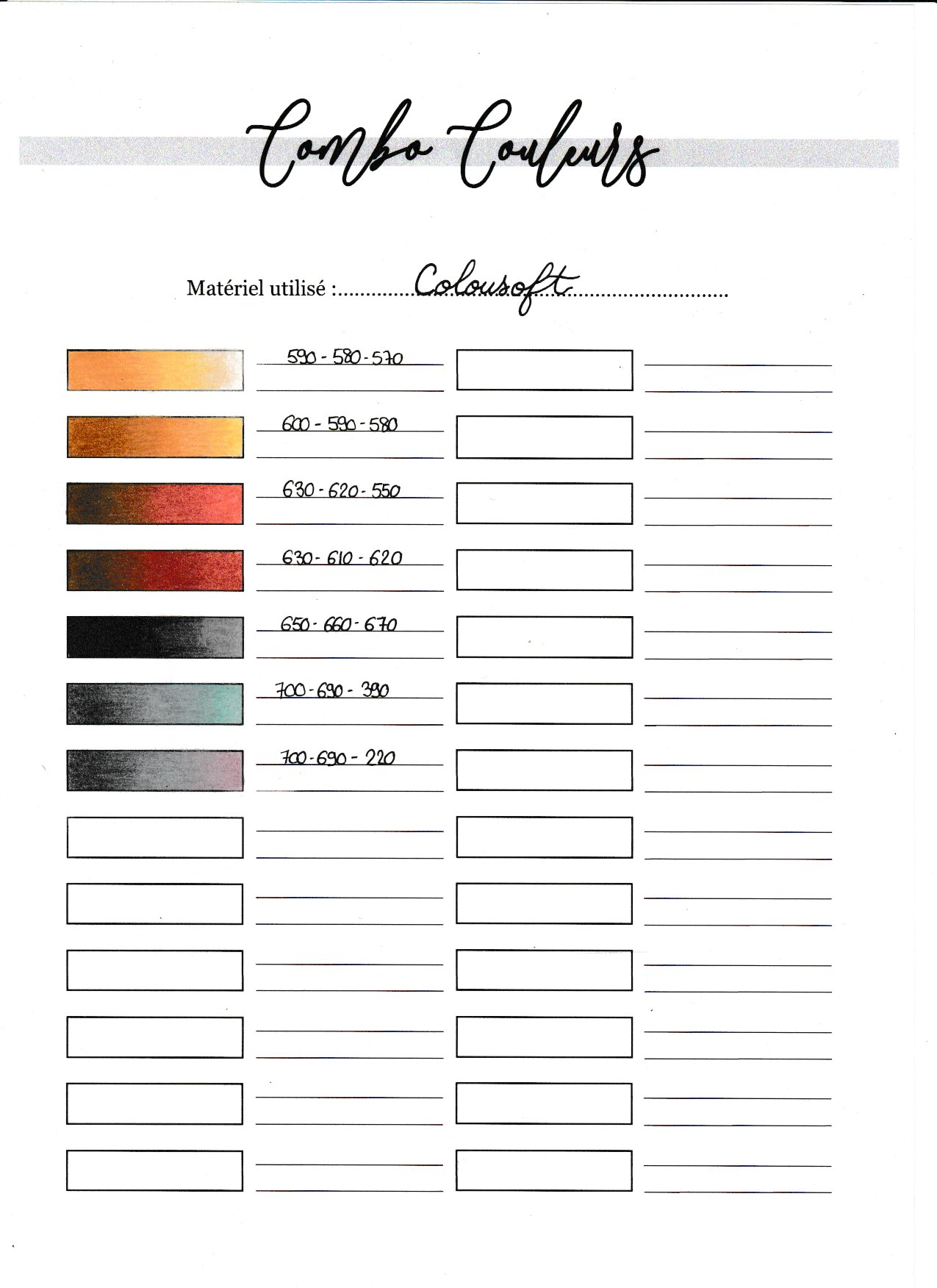 Nuancier Combo Couleurs Coloursoft Derwent 2