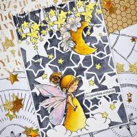 Carte La tête dans les étoiles avec Pinklola