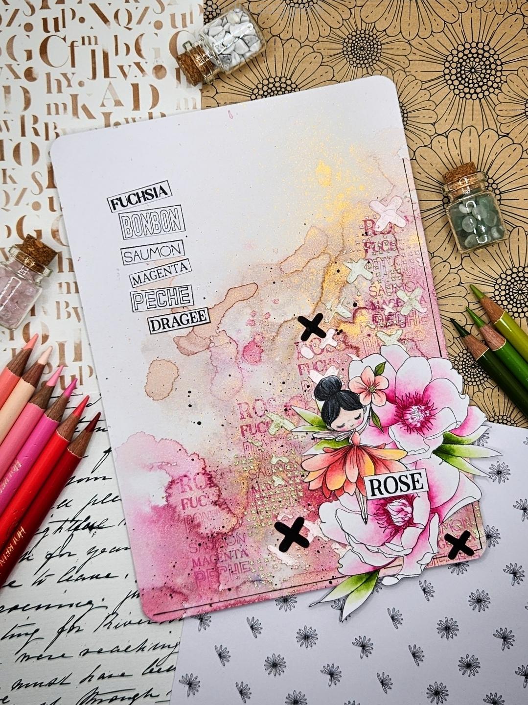Intercalaire Rose – Art Journal Marlene Arts