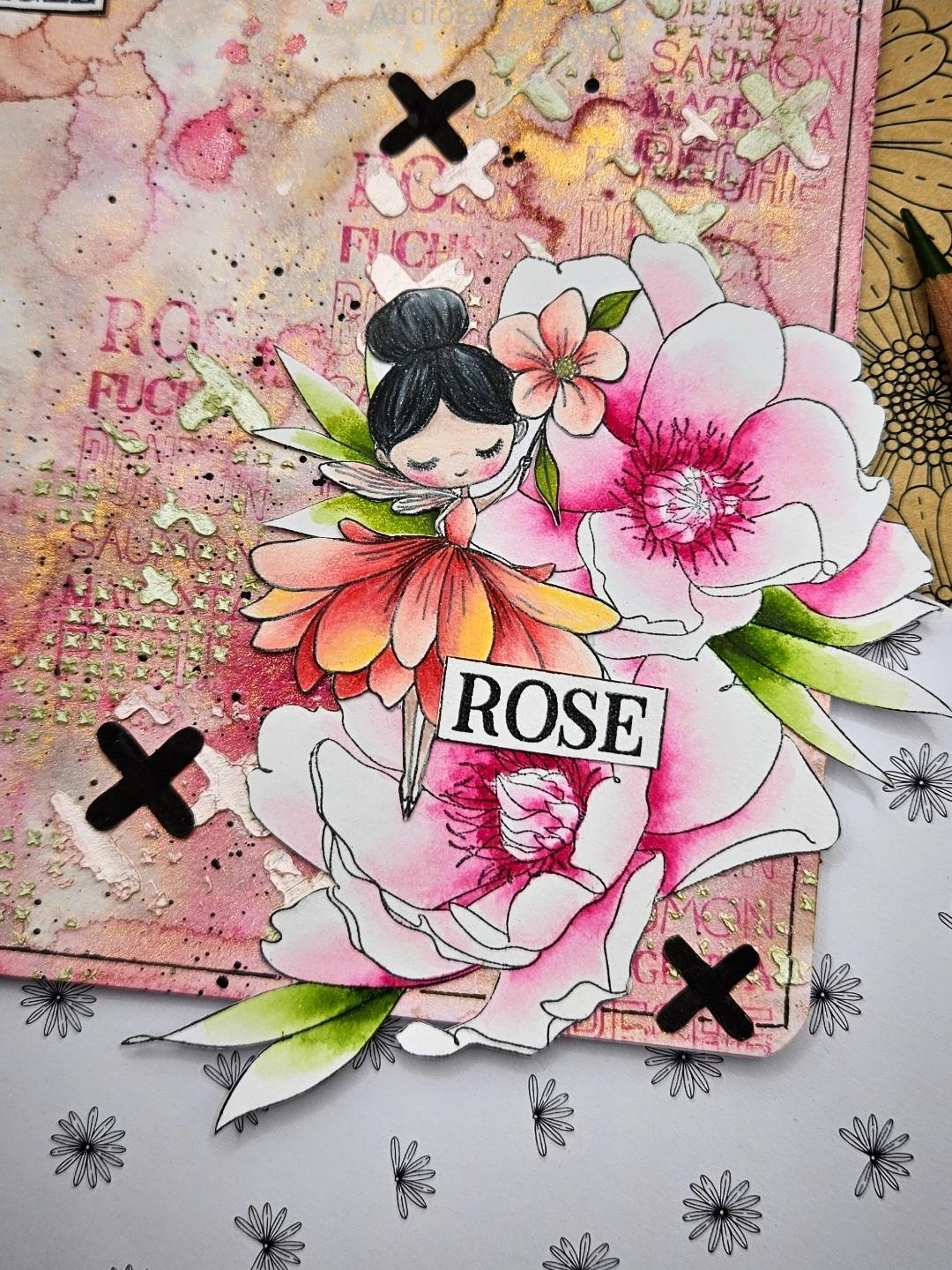 Détail de l’intercalaire Rose Marlene Arts